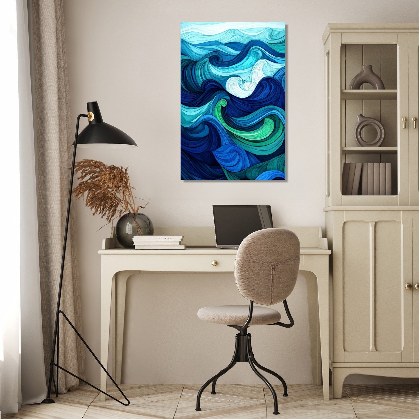 Ocean Rhythm Waves Canvas