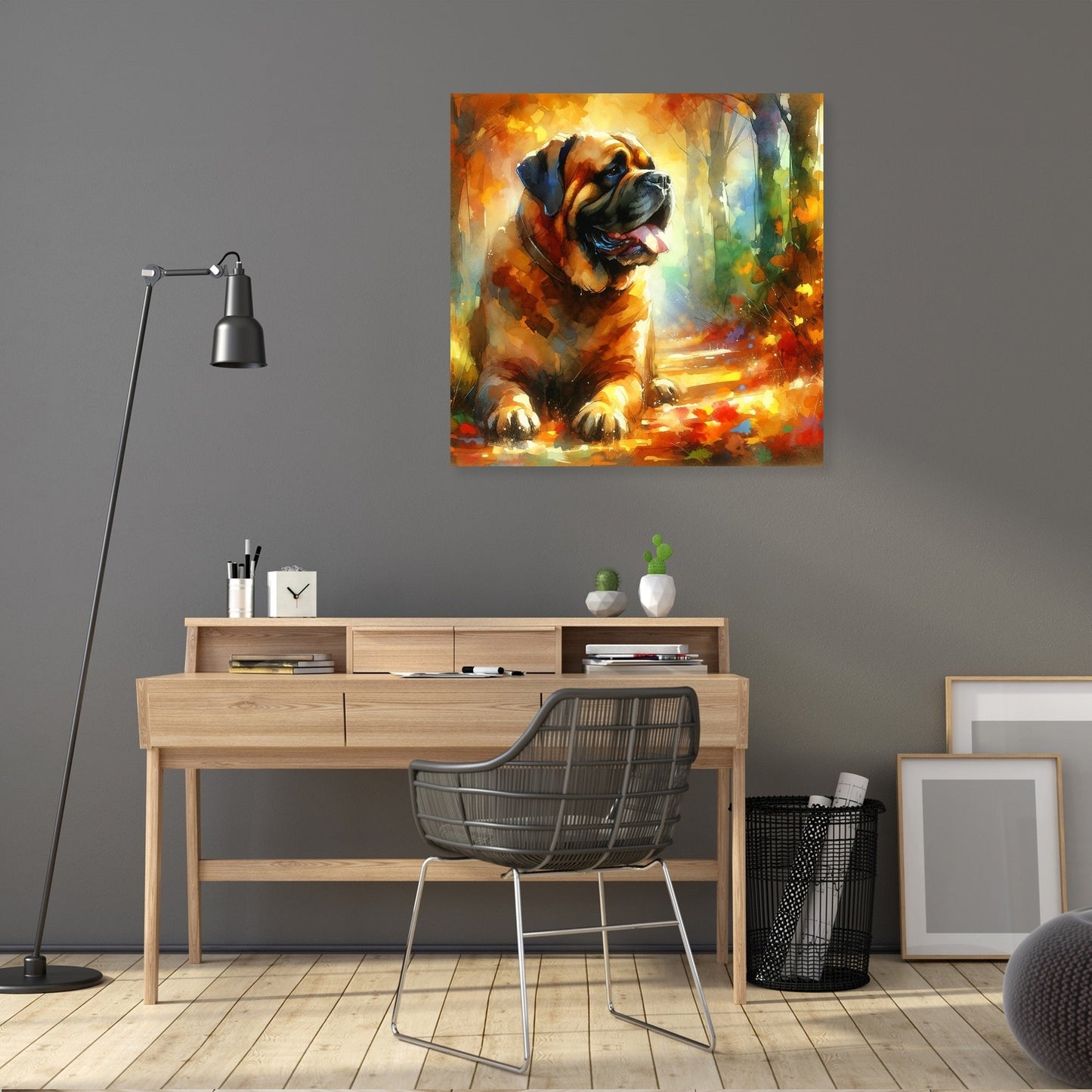Autumn Stroll Bullmastiff Canvas