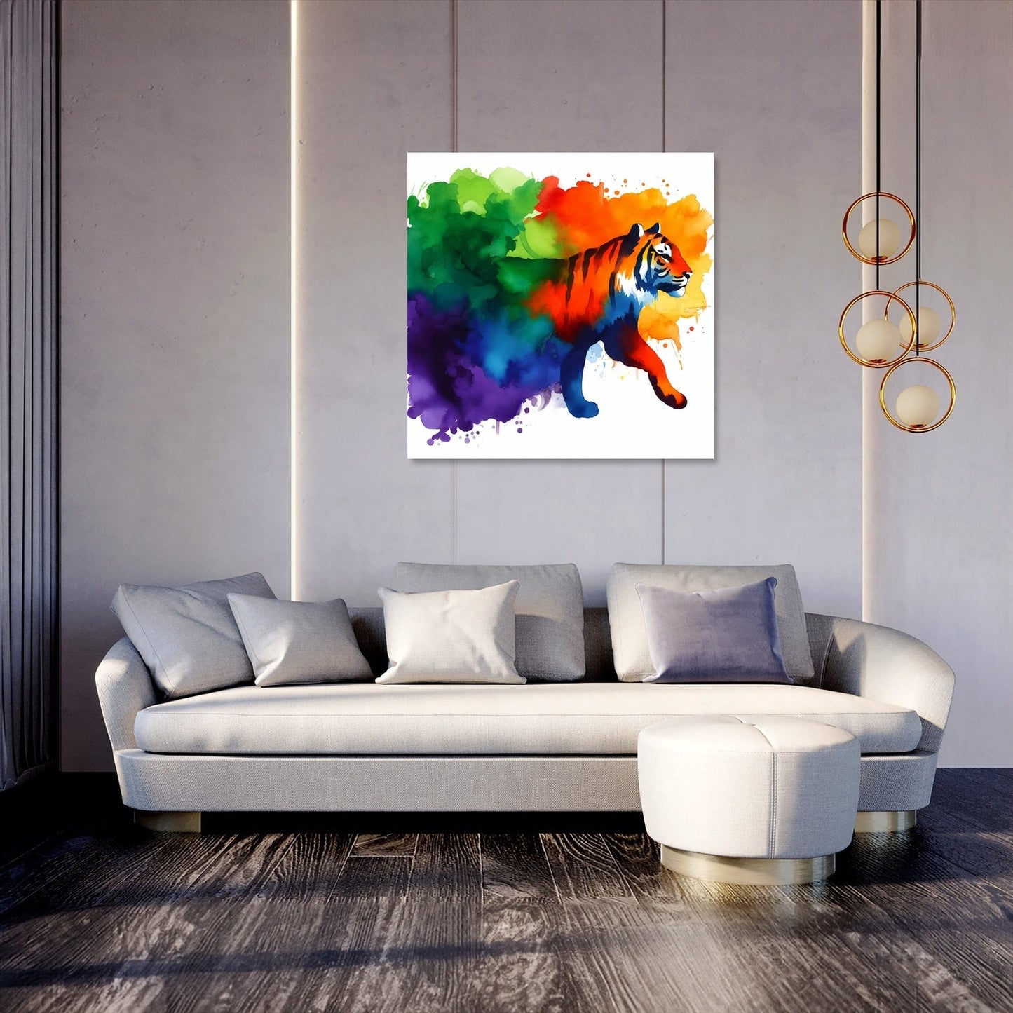 Contrasting Wilderness Tiger Canvas