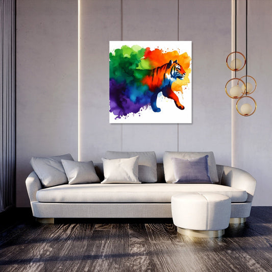 Contrasting Wilderness Tiger Canvas