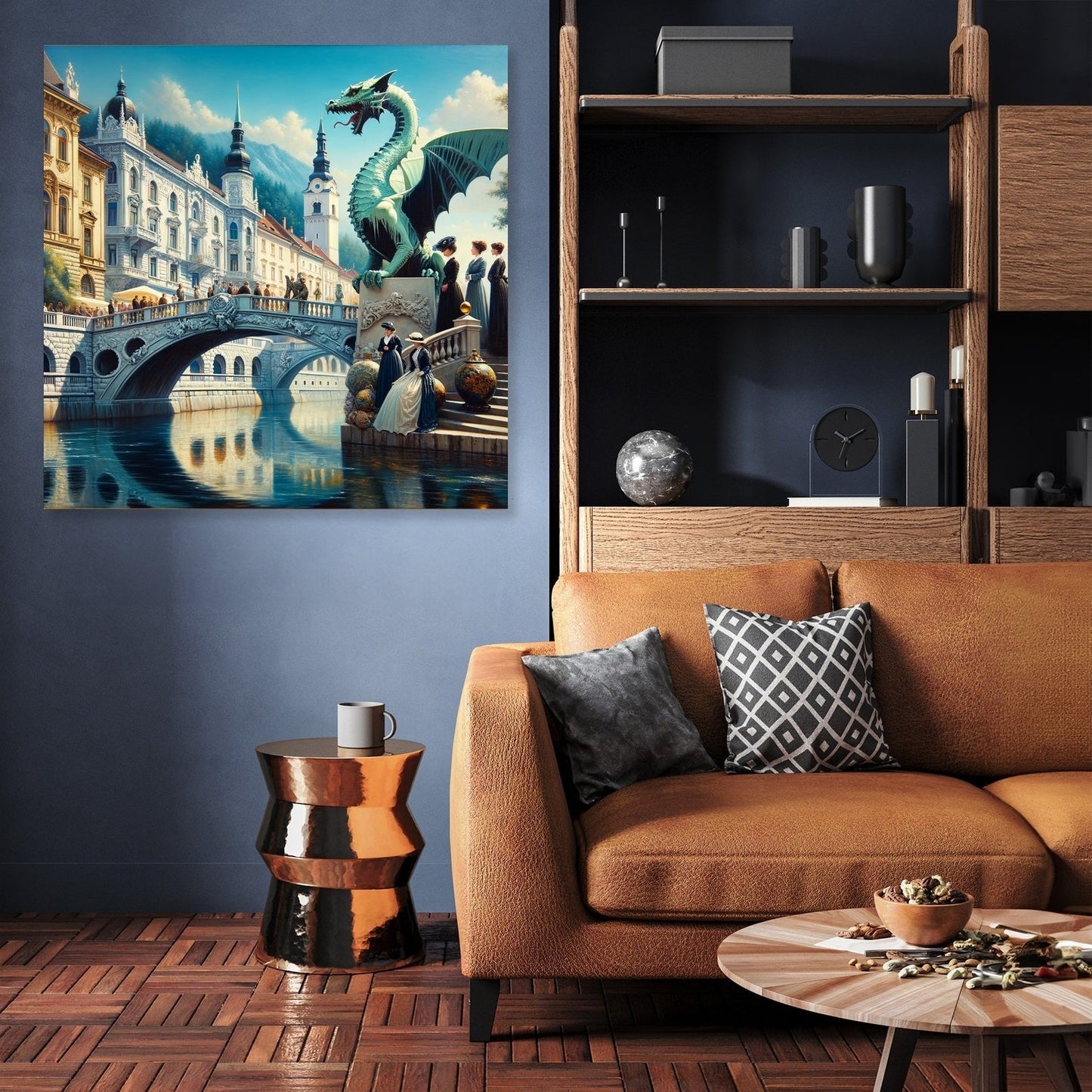 Sunny Day at Dragon Bridge Canvas