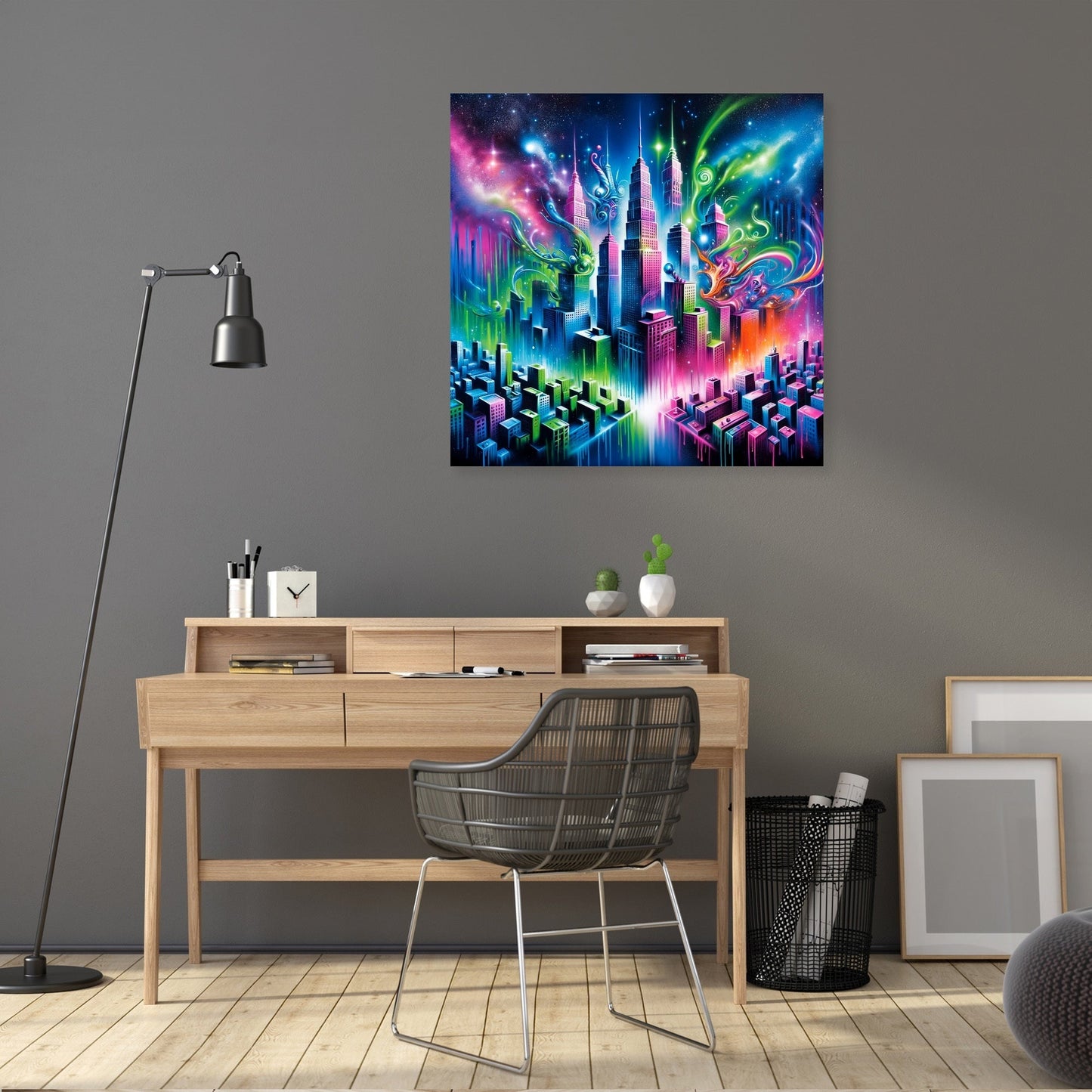 Neon Dreamscape Canvas