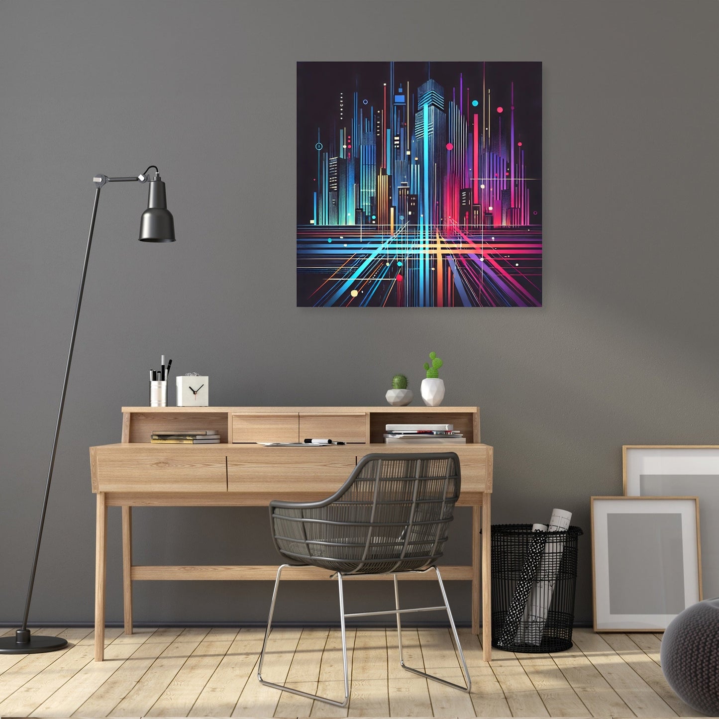Neon City Pulse Canvas