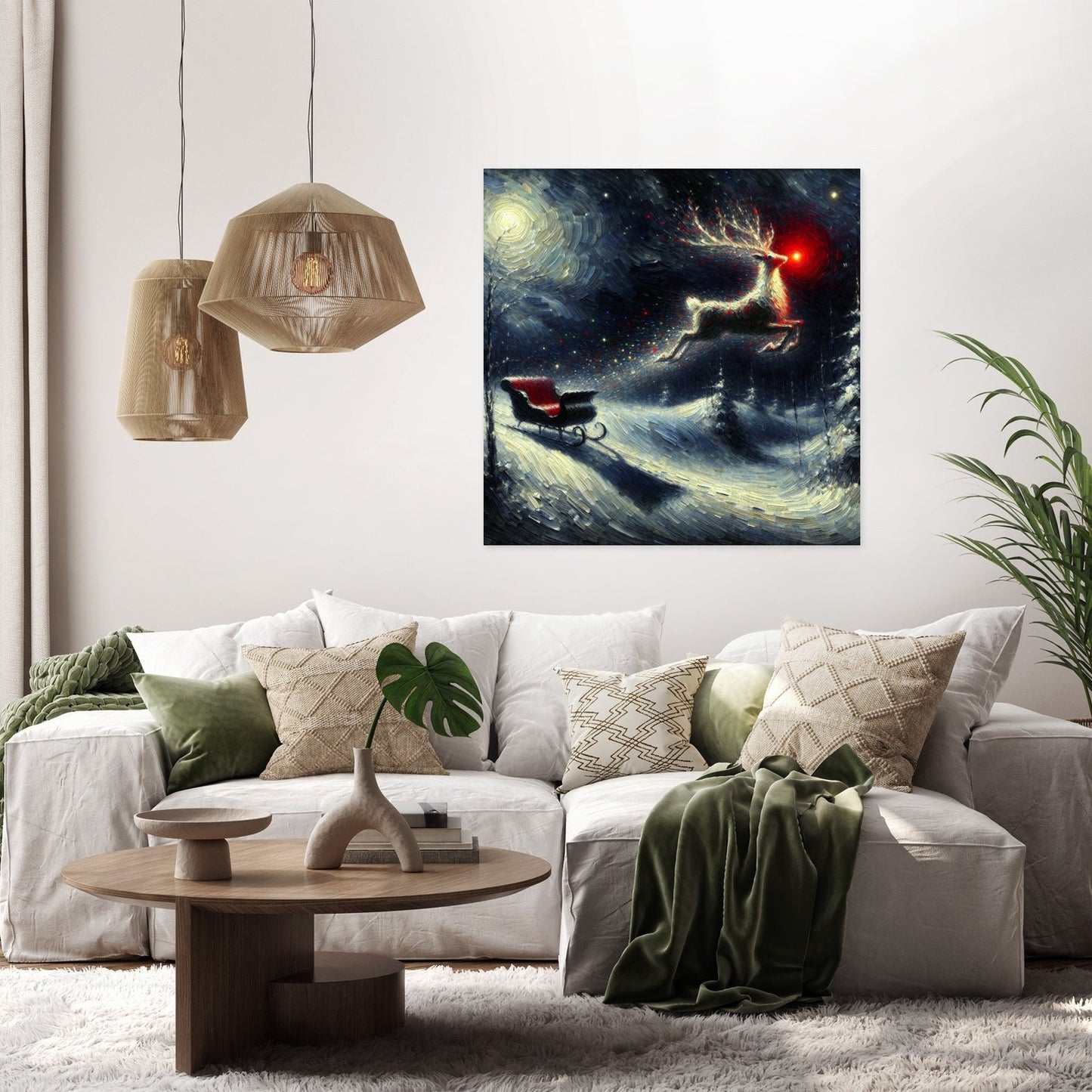 Stardust Christmas Night Canvas