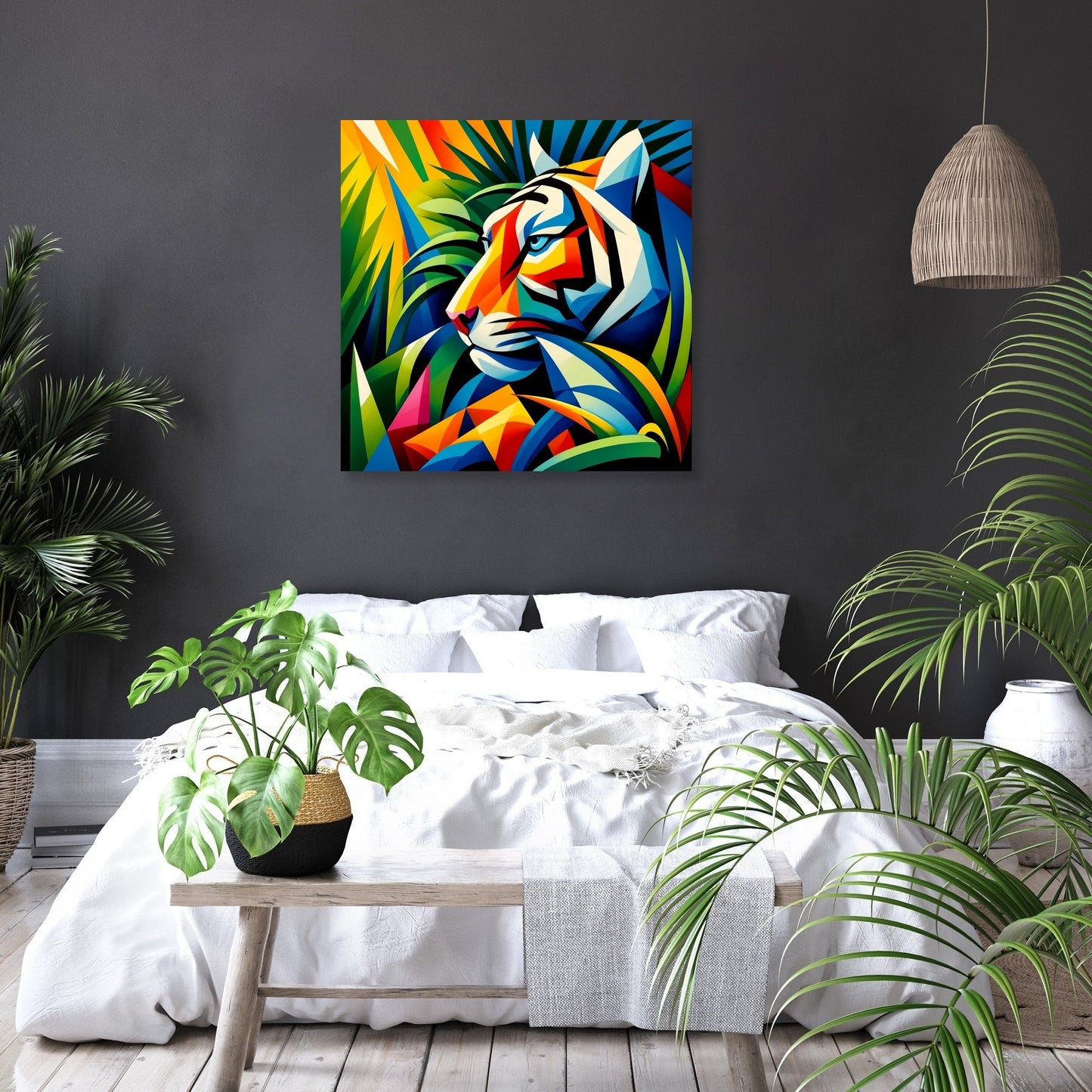 Modern Jungle Tiger Canvas