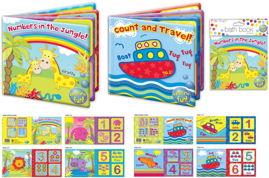 Baby's Learn To Count Soft and Colourful Bath Book (2 Designs)