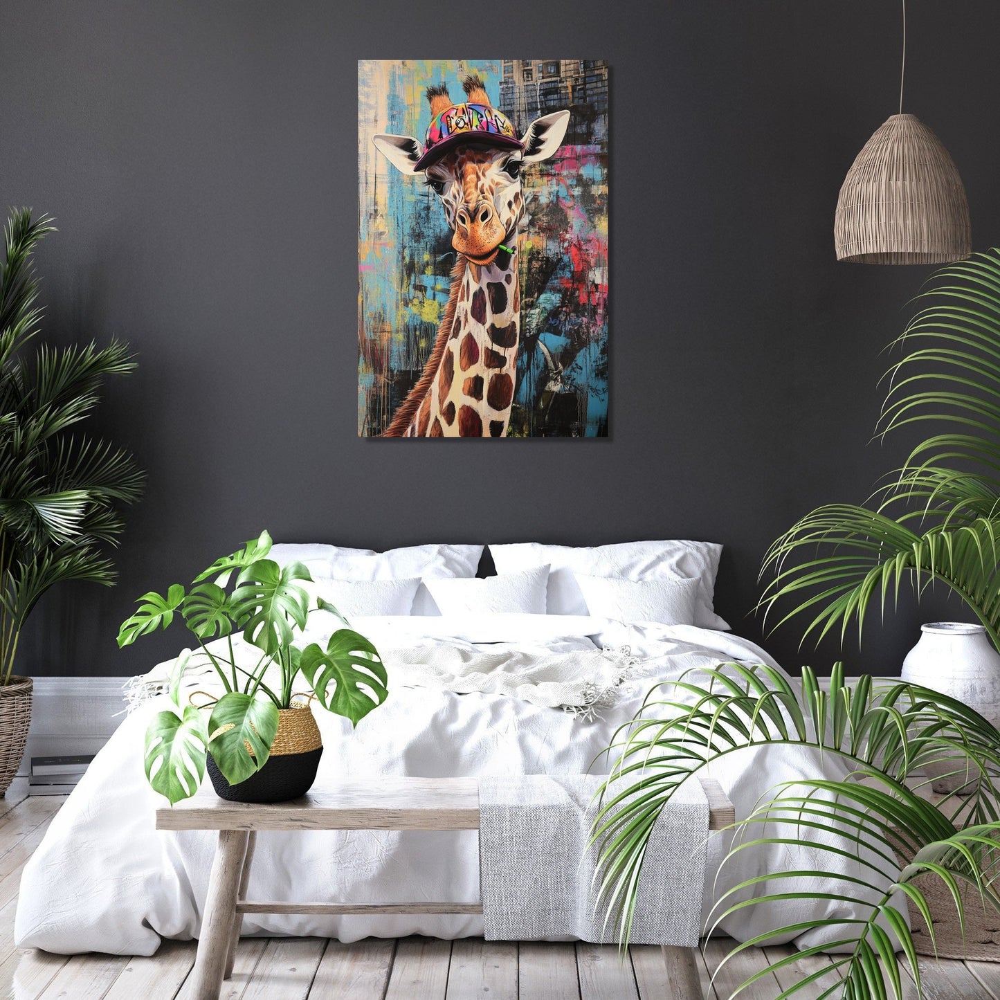 Graffiti Giraffe Canvas