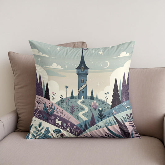 Mystic Tower Cotton Cushion
