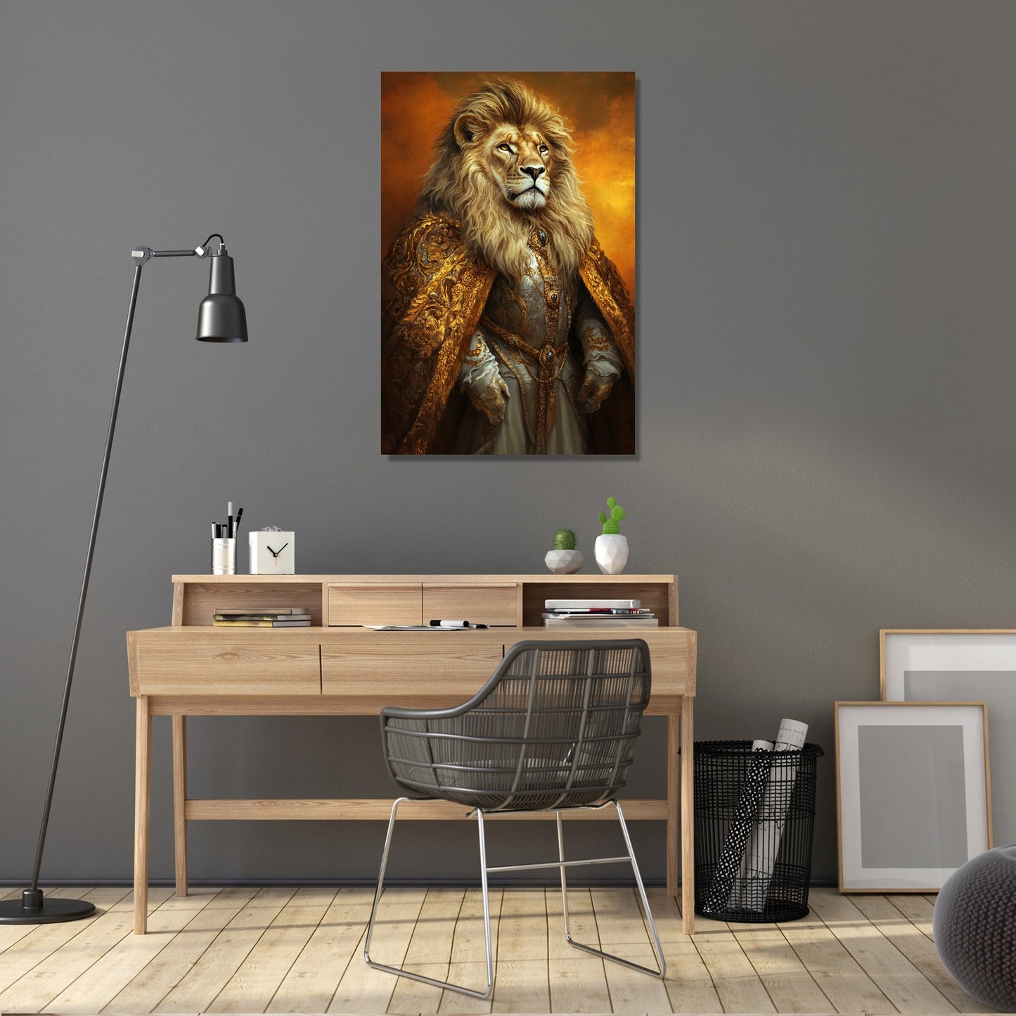Regal Lion Sunset Canvas