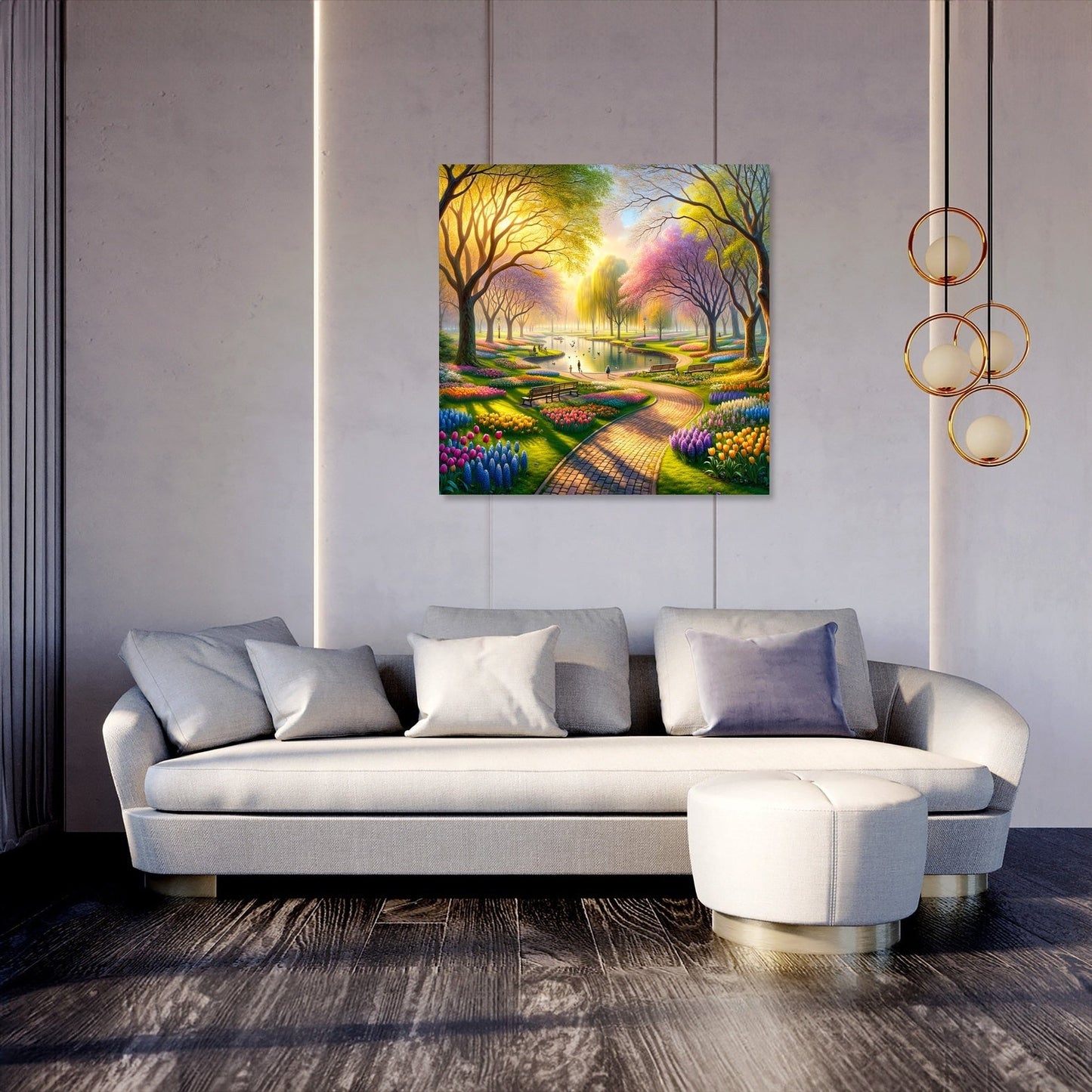 Spring's Embrace Park Canvas