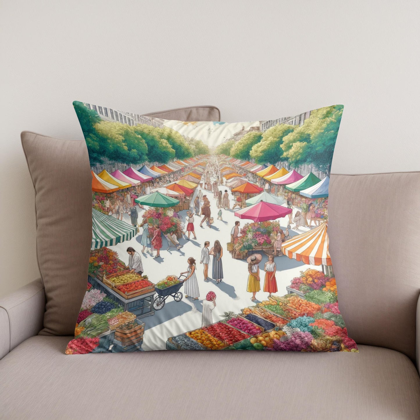 Market Vibrance Summer Cotton Cushion