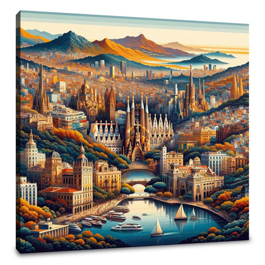 Dreaming in Barcelona Canvas
