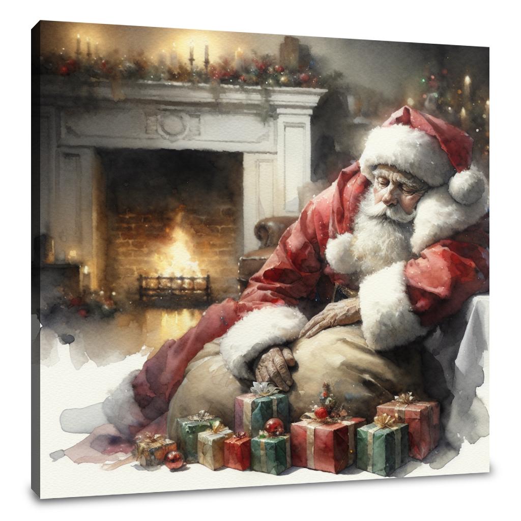 Christmas Solitude Santa Canvas