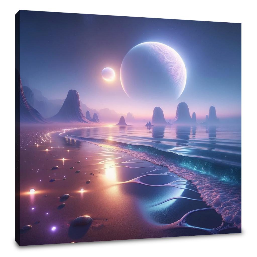 Twin Moon Beach Canvas