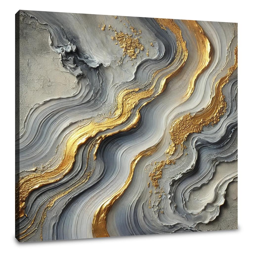 Golden Elegance Flow Canvas