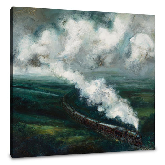 Steam Train Heraldry Canvas