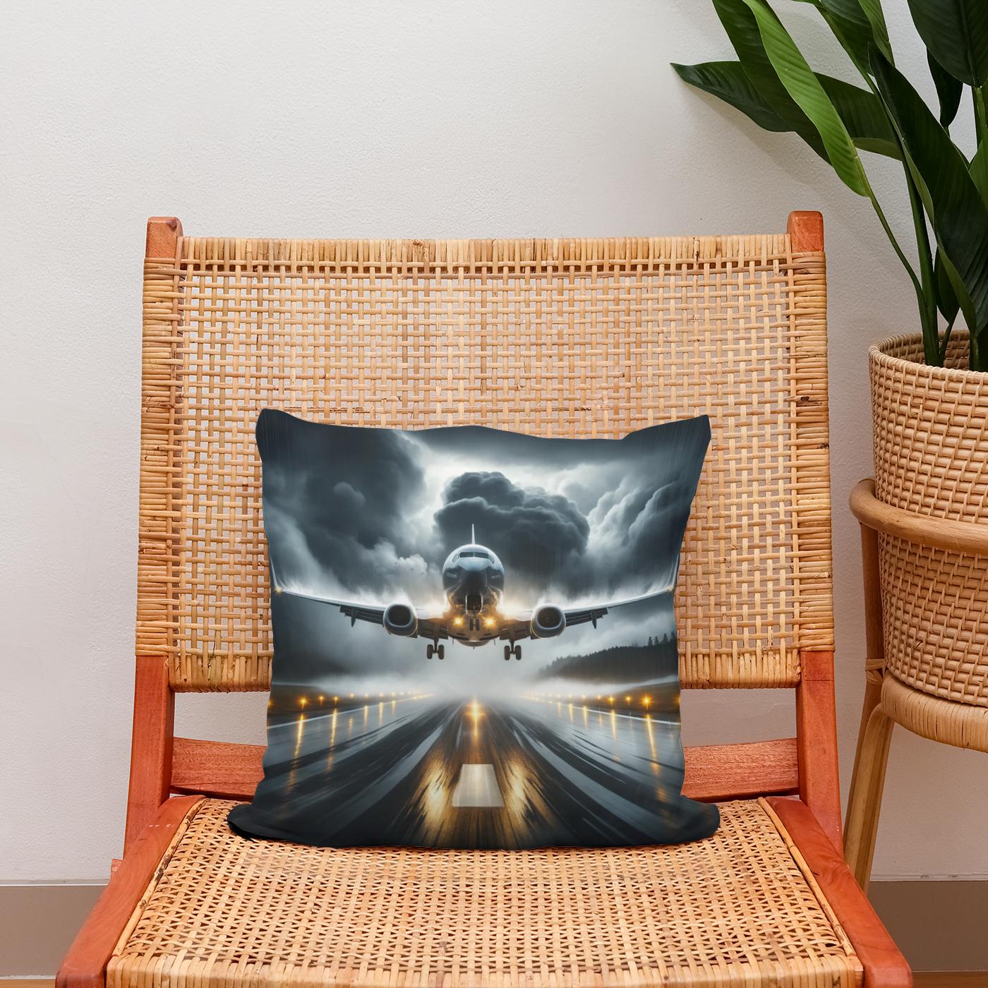Stormy Descent Cotton Cushion