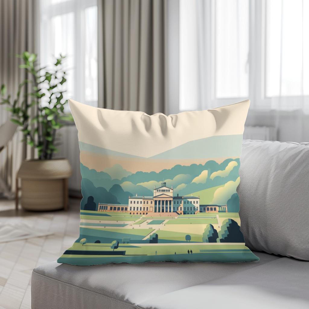 Manchester Heaton Park Serene Minimalism Cotton Cushion
