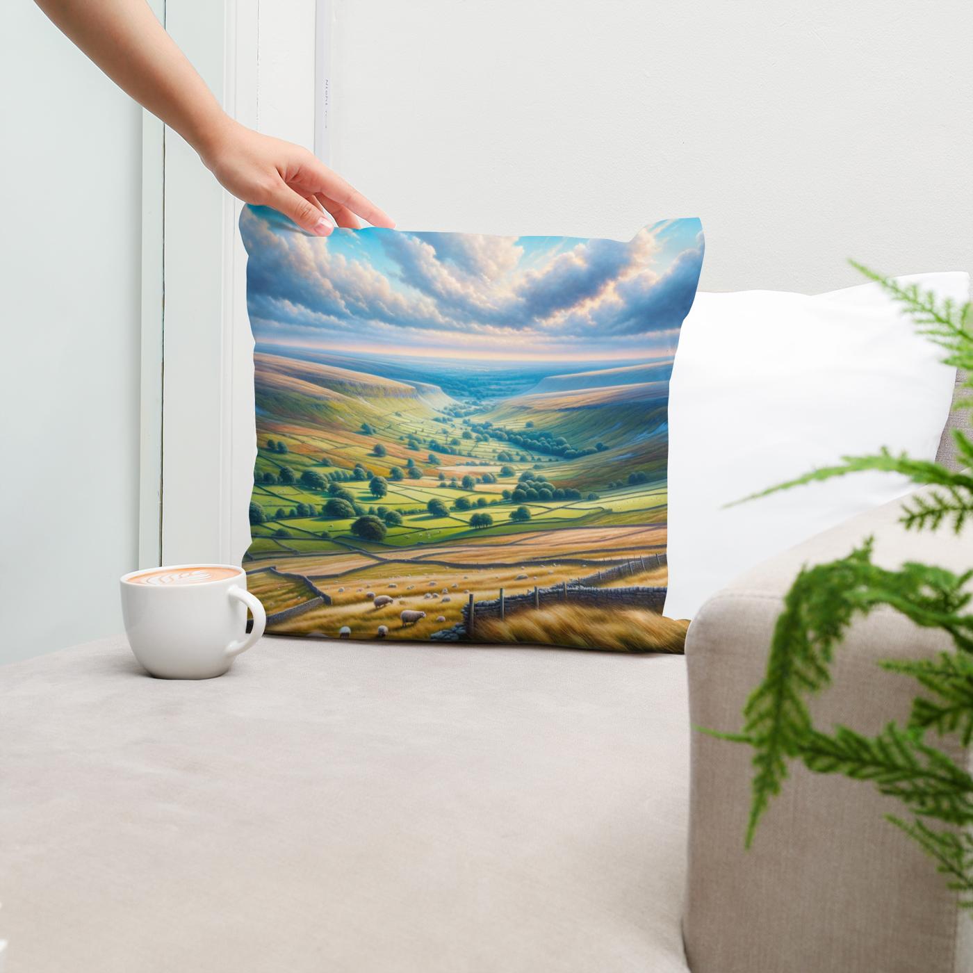 Yorkshire Dales Vista Cotton Cushion