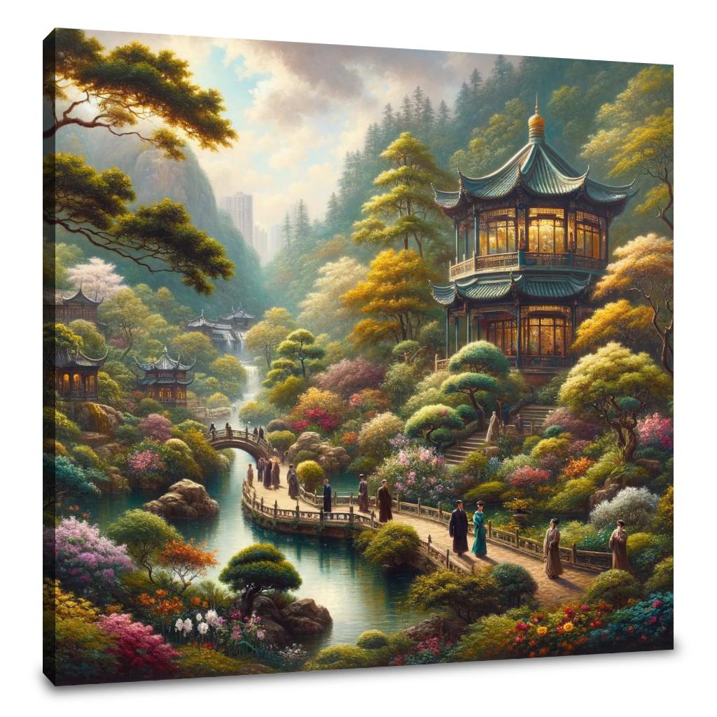 Springtime in Nan Lian Garden Canvas