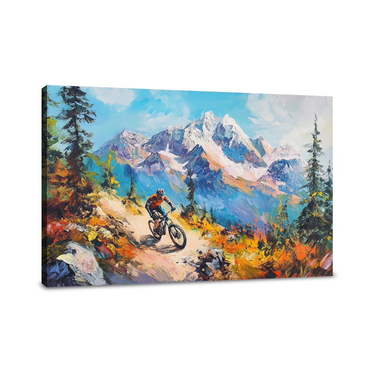 Mountain Biker’s Ascent Canvas