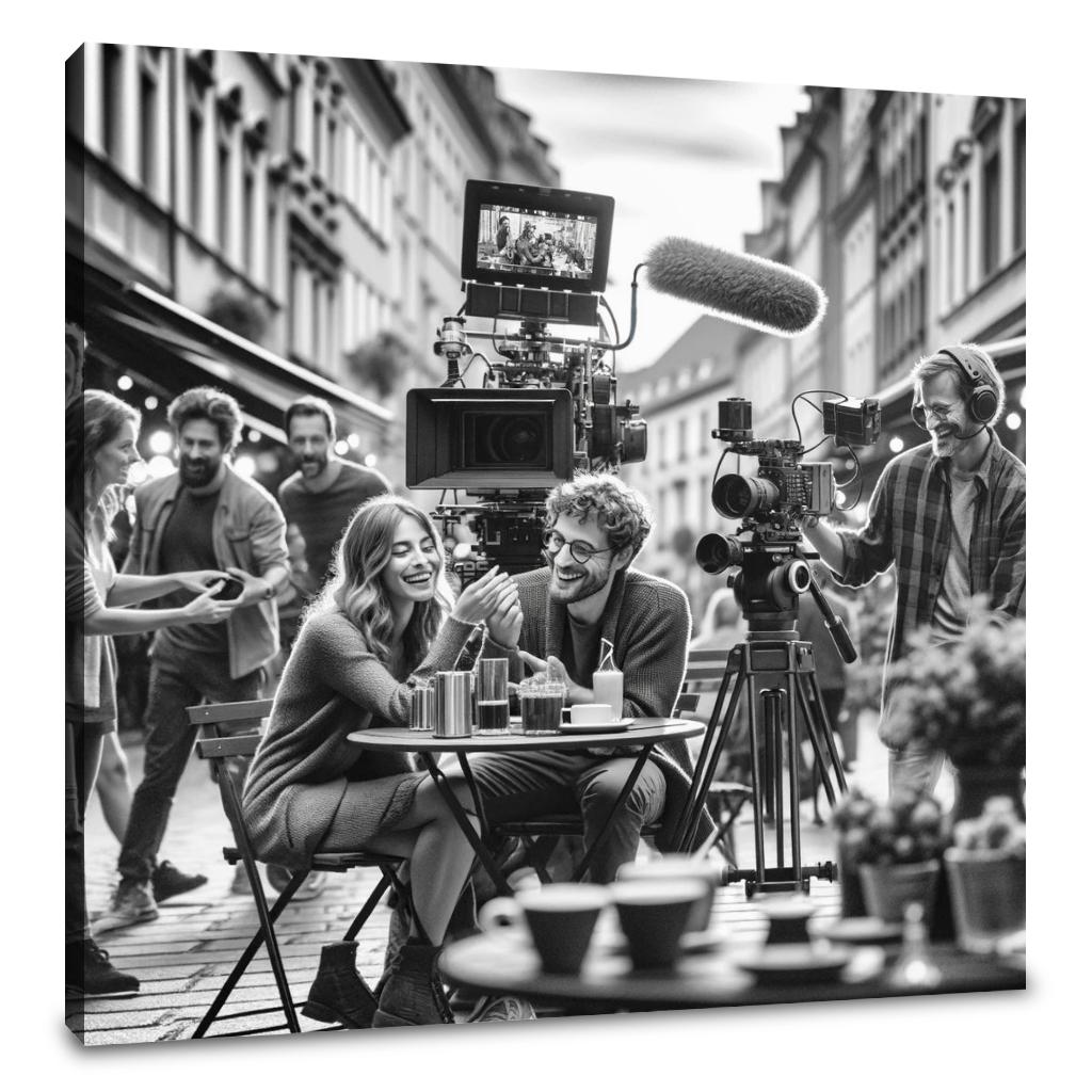 City Romance Scene Canvas