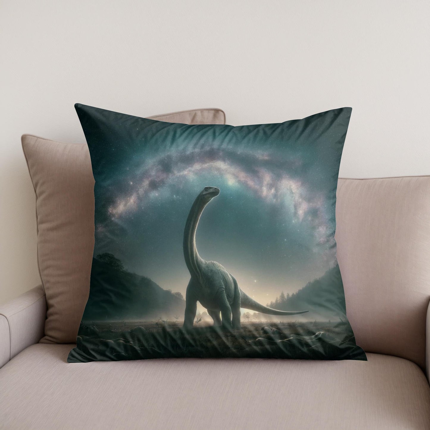 Cosmic Wonder Brachiosaurus Cotton Cushion