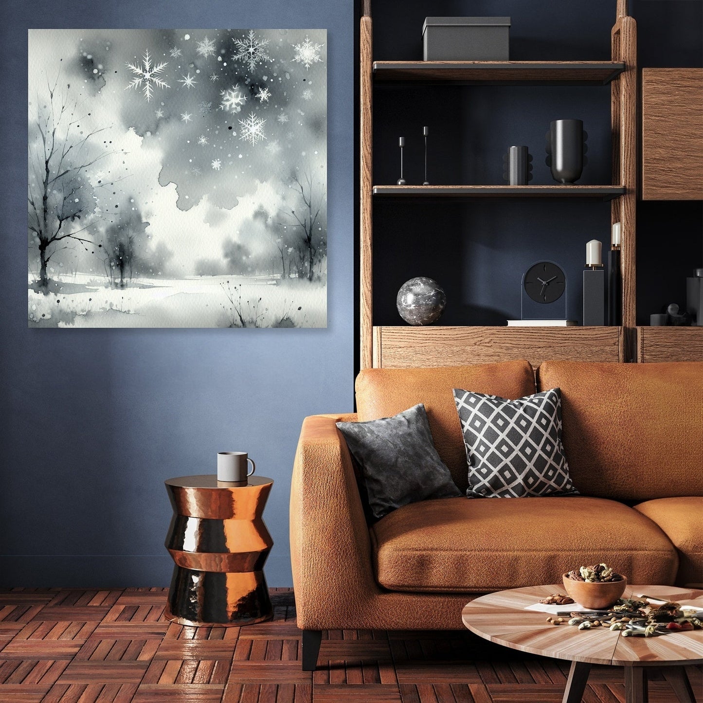 Winter's Whispering Snowfall Canvas