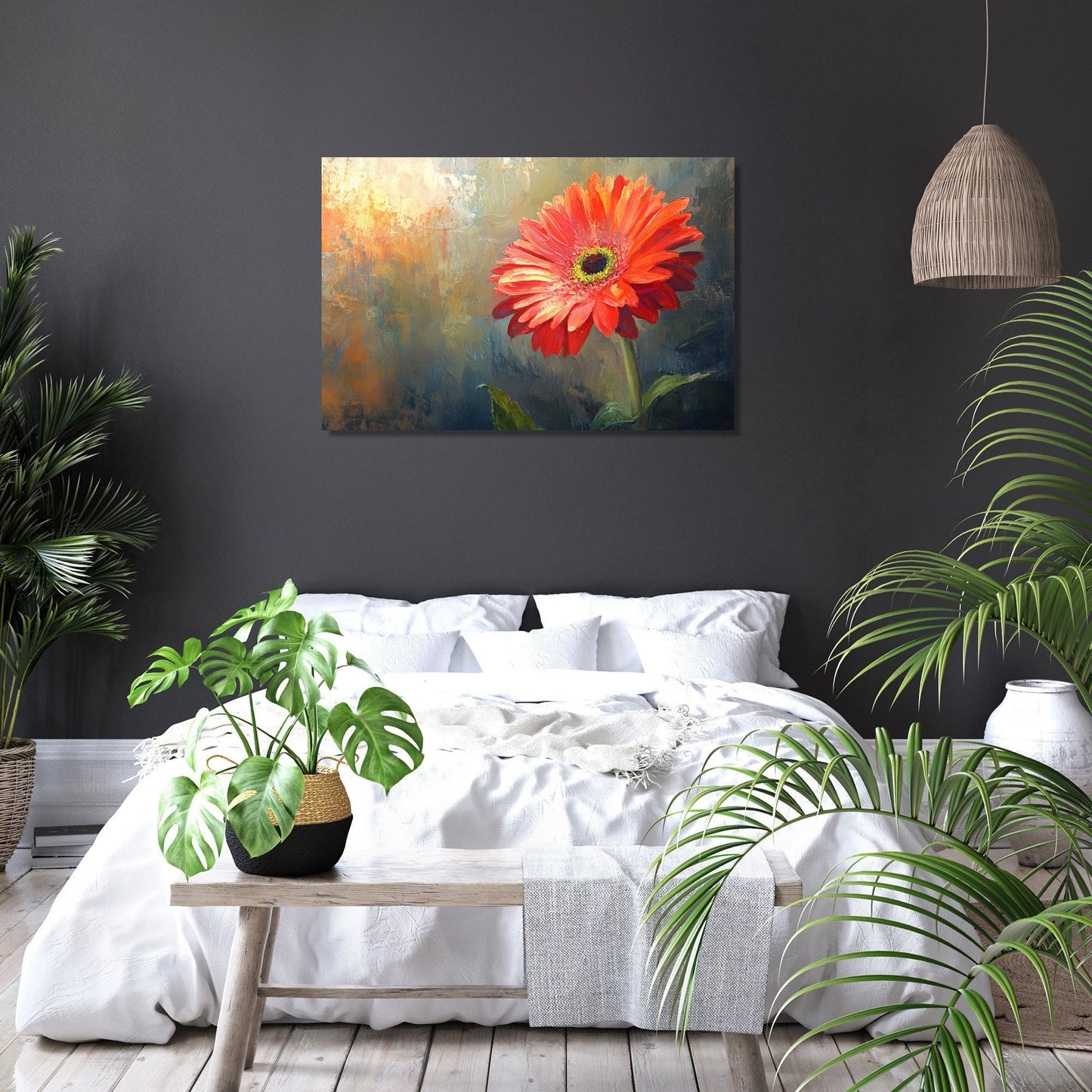 Gerbera in Light Canvas
