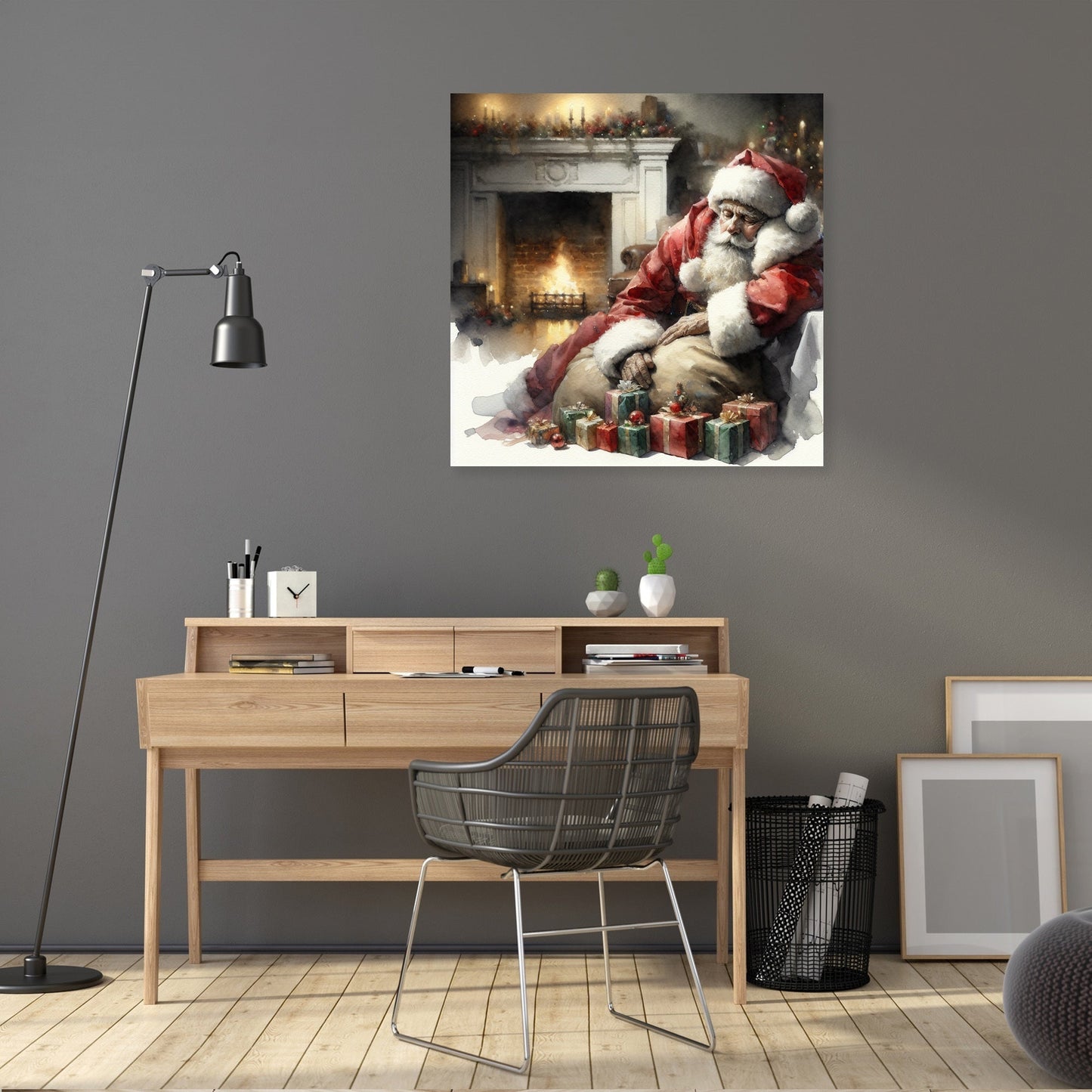 Christmas Solitude Santa Canvas