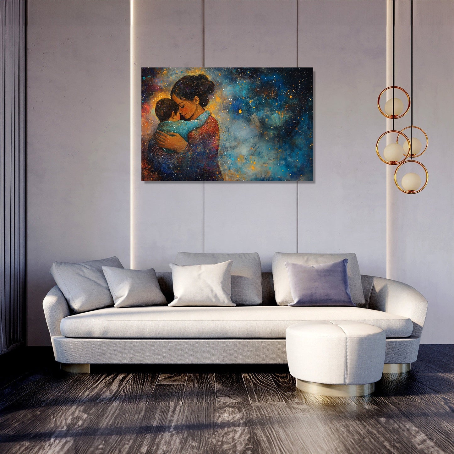 Mother and Child Starry Canvas