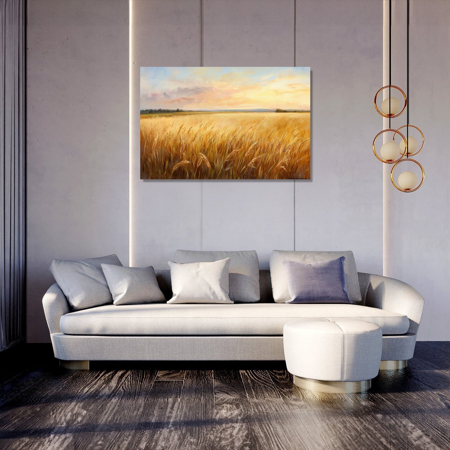 Golden Wheat Sunrise Canvas