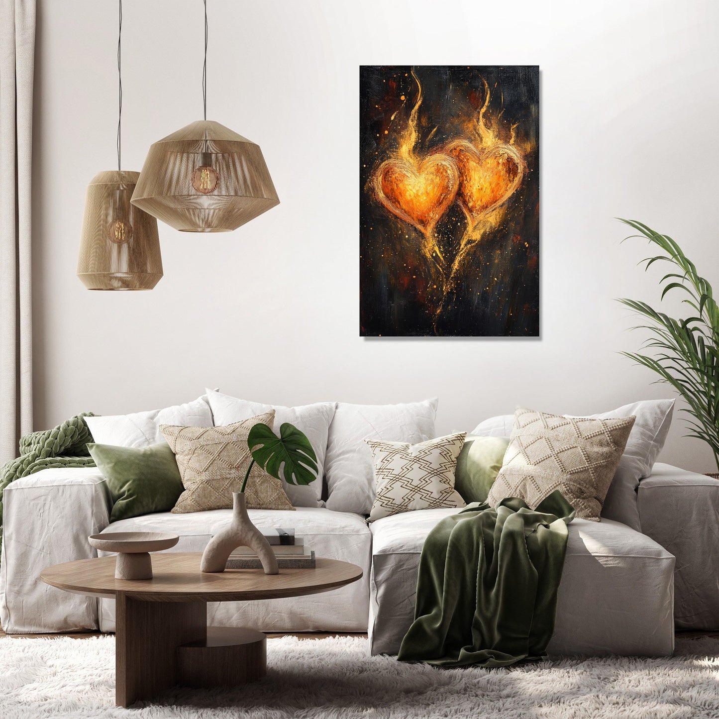 Hearts Ablaze Canvas