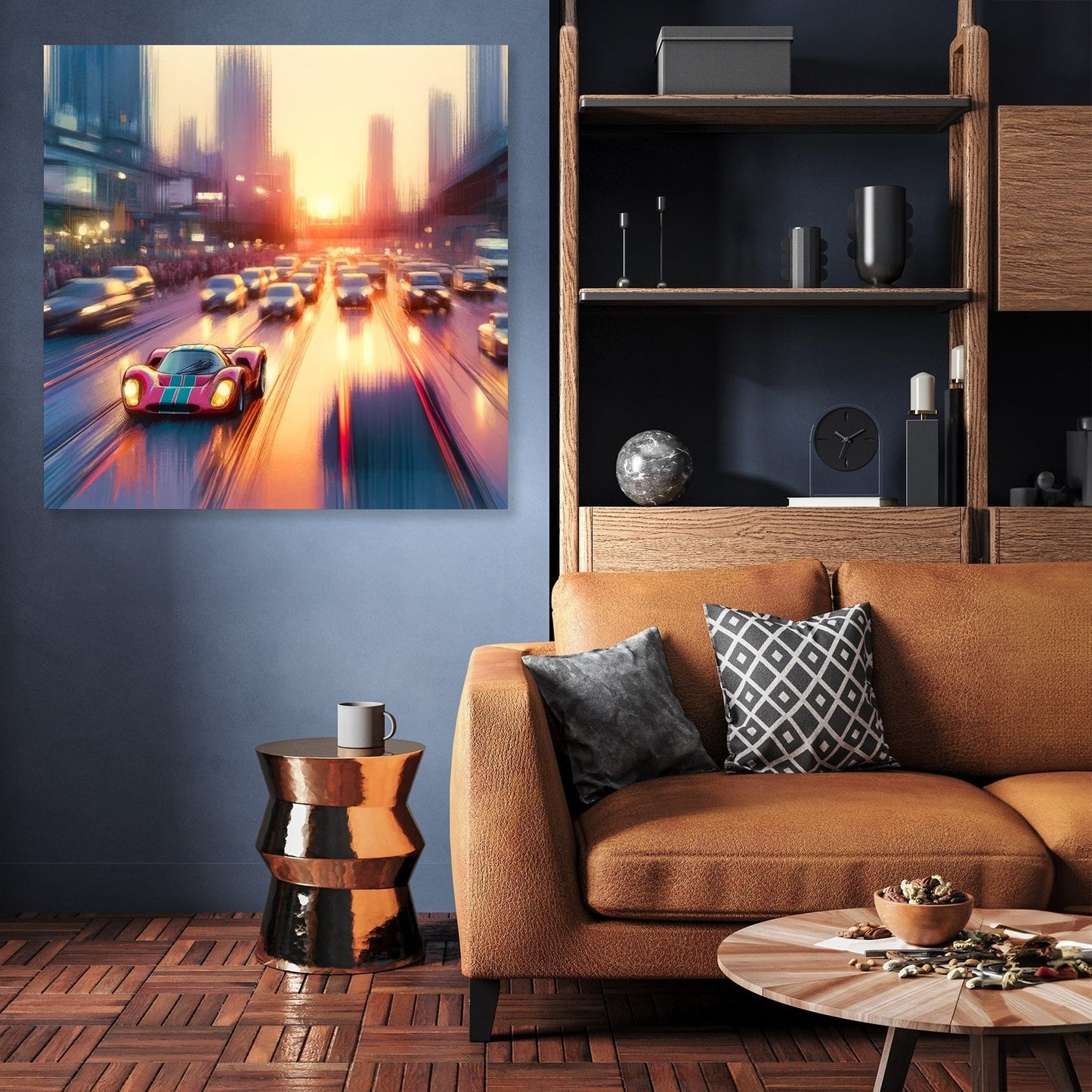 Sunset Solo Racer Canvas