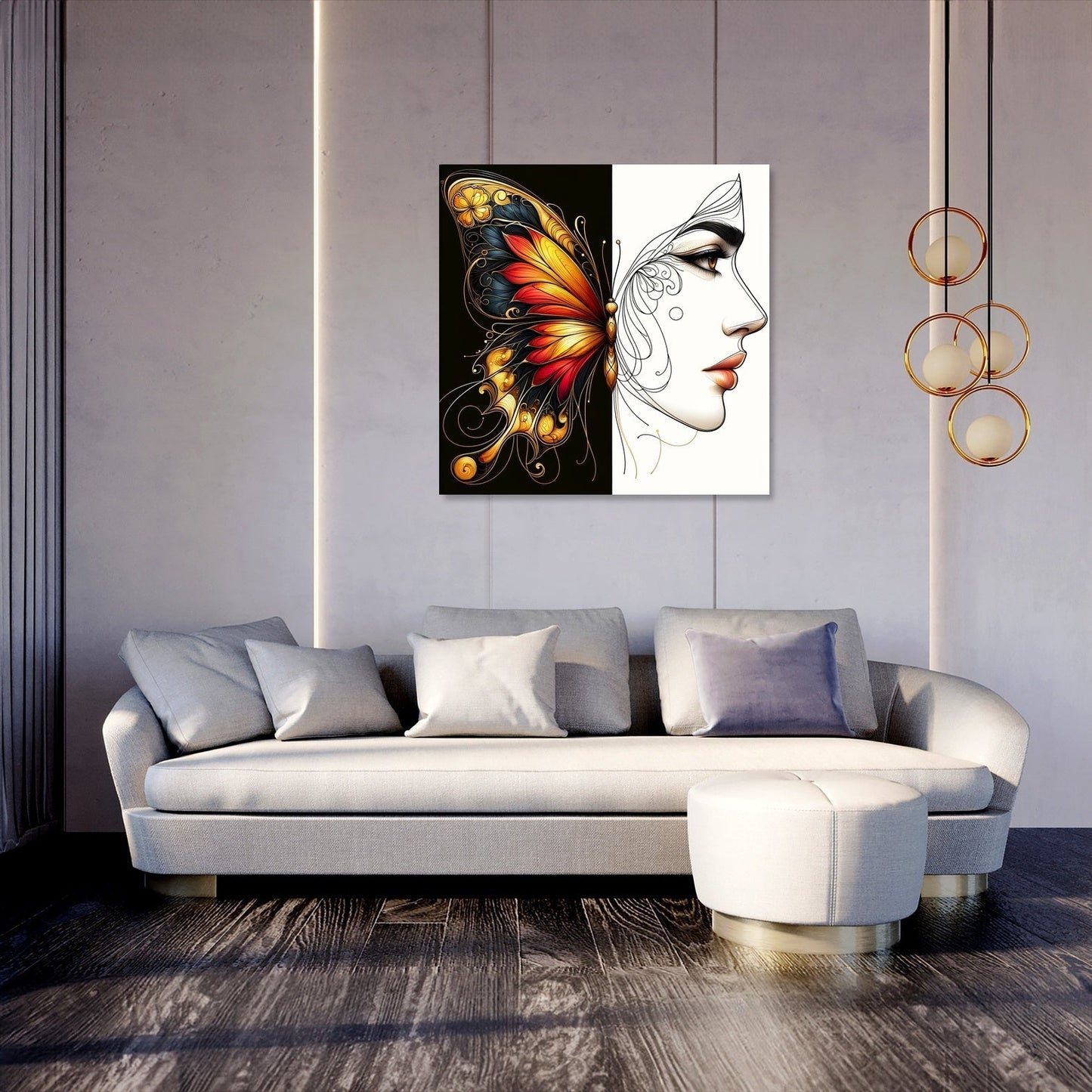 Elegance and Contrast Canvas