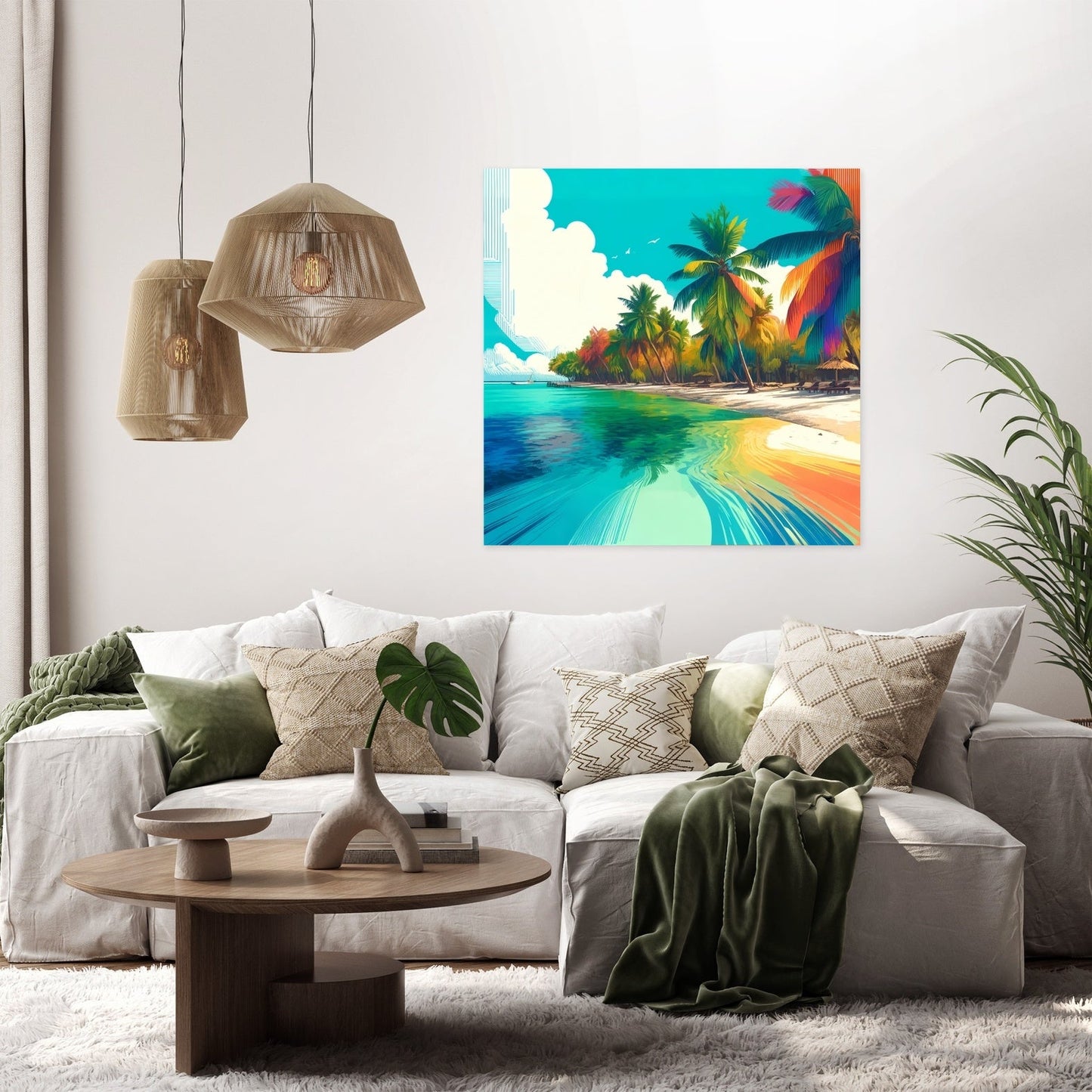 Vibrant Tropical Escape Canvas