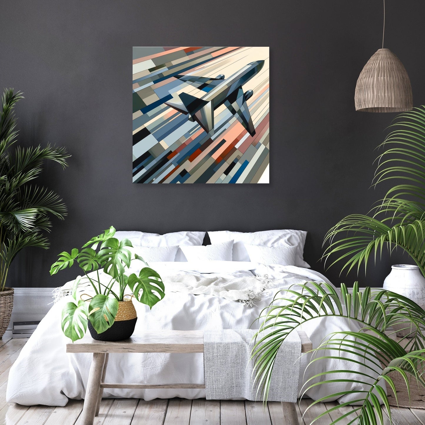 Abstract Flight Patterns Canvas