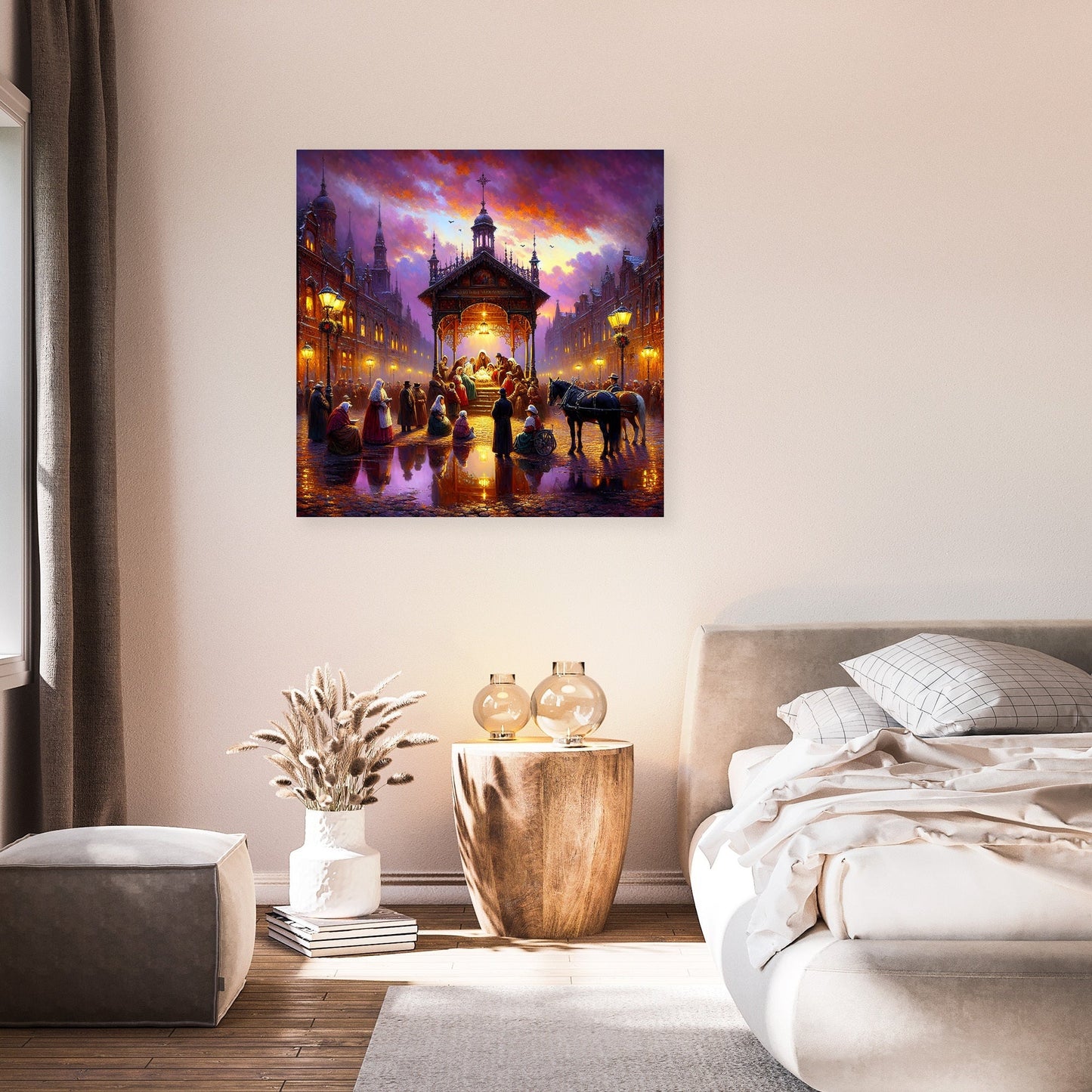 Victorian Nativity Dusk Canvas