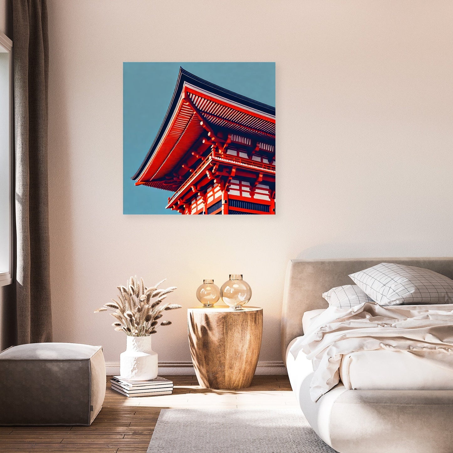 Close-Up Red Temple Canvas