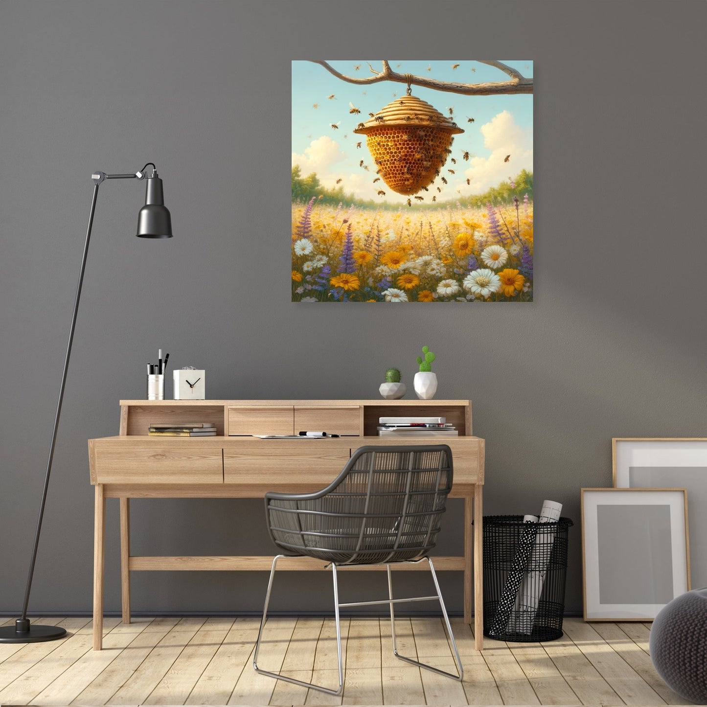 Busy Beehive Canvas