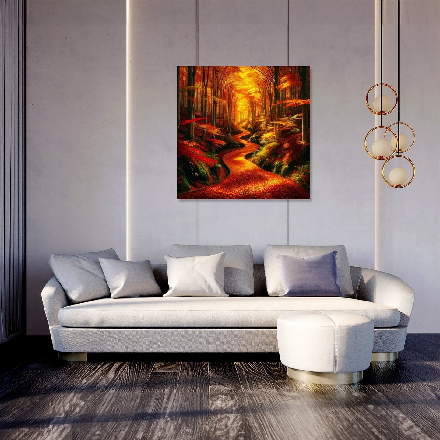 Autumn Forest Pathway Canvas