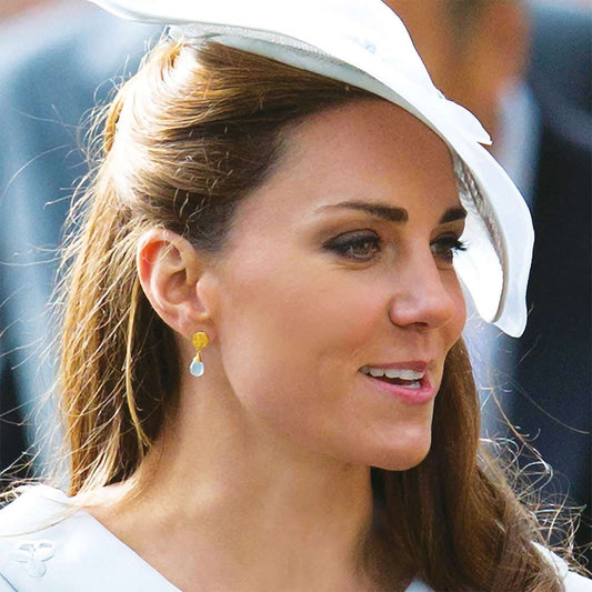 Classic Athena Drop Earrings Aqua Pariba Onyx