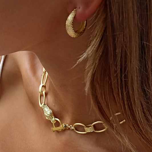 [PRE-ORDER] Medusa Chunky Snake Scale Hoops