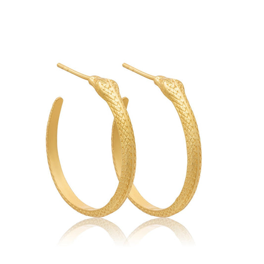 [PRE-ORDER] Medusa Gold Snake Hoop Earrings