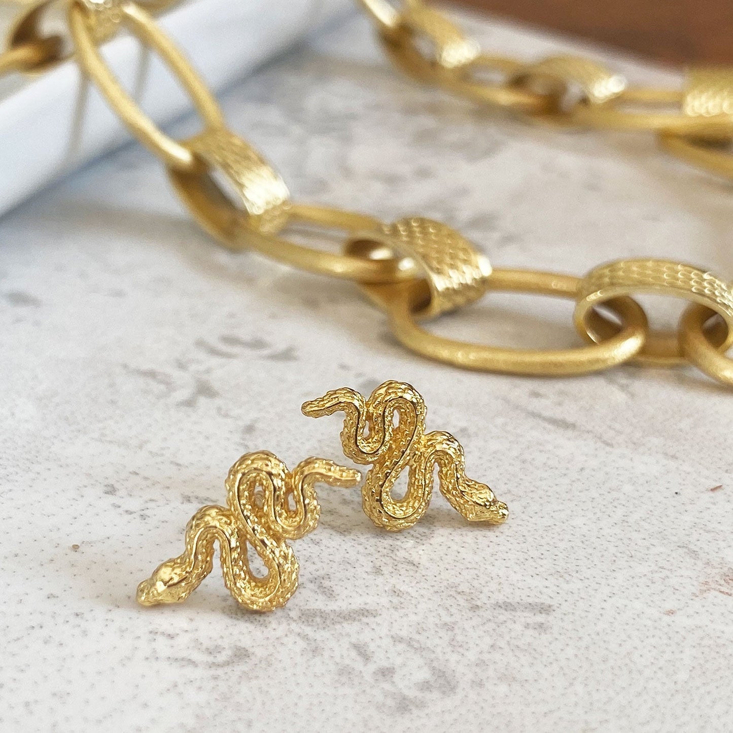 [PRE-ORDER] Medusa Mini Snake Stud Earrings