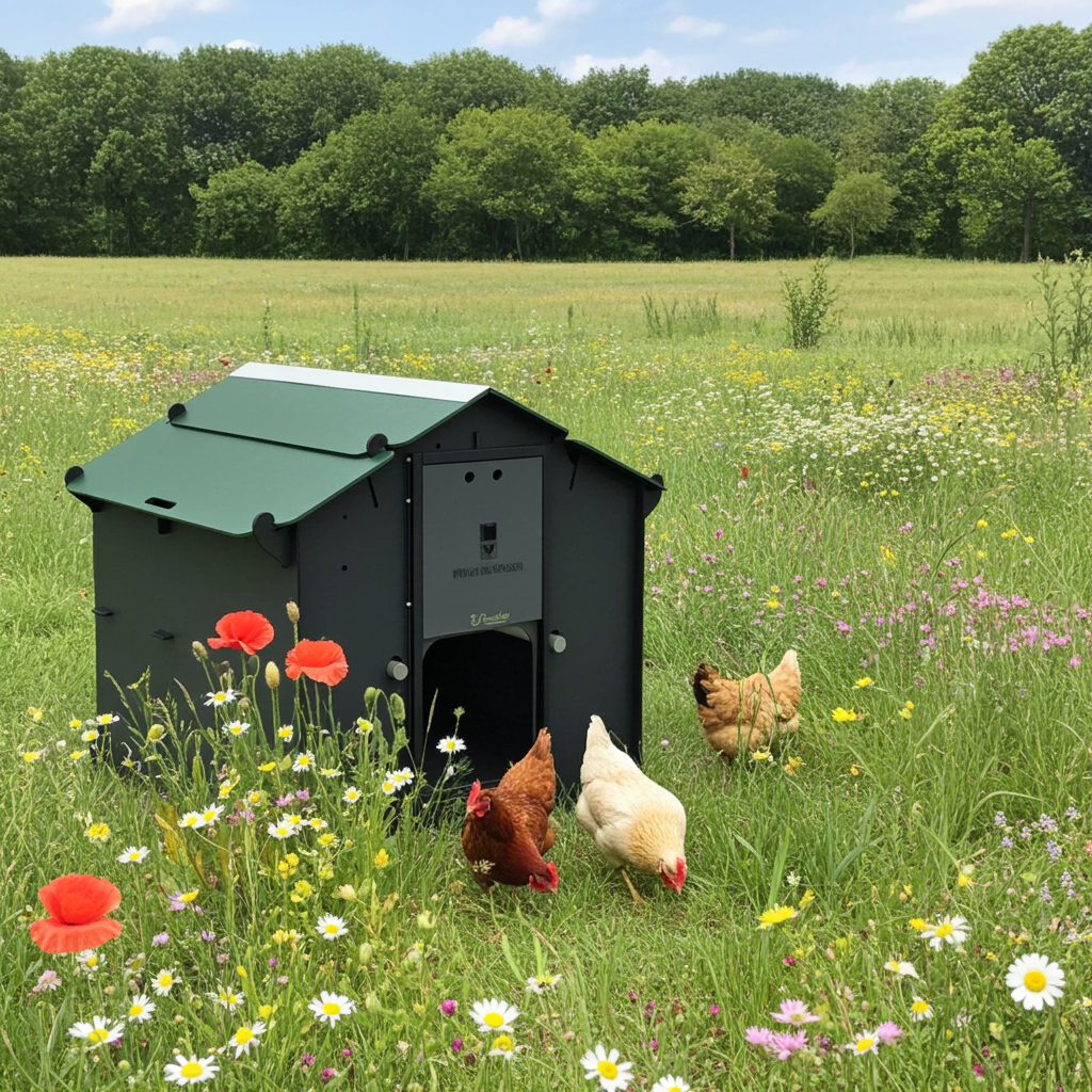 Easicoop Eco HPL chicken coop 6 birds (Black)