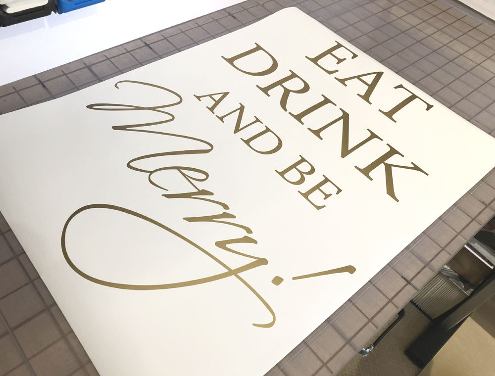 Eat, Drink, and Be Merry Wall Sticker - Perfect Décor for Your Happy Place!