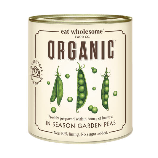 Eat Wholesome In Season Organic Garden Peas 340g – Freshly Prepared