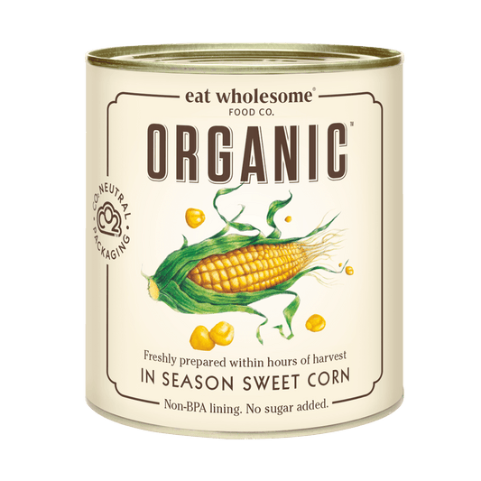 Eat Wholesome In Season Organic Sweetcorn 340g – Freshly Prepared