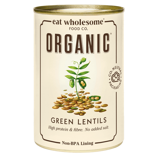 Eat Wholesome Organic Green Lentils 400g – No Added Salt